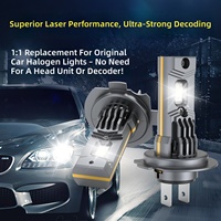 Nueva Bombilla LED para Faros Delanteros de Automóvil, 6000K Blanco Frío, Tamaño Mini, Plug & Play, Refrigerada por Ventilador, H7/H4 27W IP65/IP67, Luz Alta