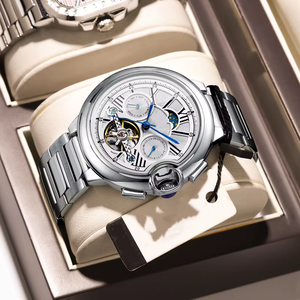 Hot Sale Business <b>Watch</b> Luxury Hollow Tourbillon Automatic Mechanical <b>Watches</b> Waterproof Luminous Stainless Steel <b>Watch</b> for Men - Product Image 2