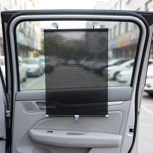 Factory Price 45x125cm Built-In Vertical Plain Fabric Car <b>Roller</b> Sunshade Eco-Friendly UV Blocking Keeps Car Cool Summer - Product Image 3