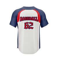 Uniforme de baseball personnalisé, sublimation bon marché, camiseta de softball, maillot de baseball à boutons intégraux