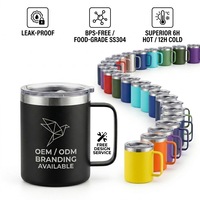 Mug de voyage isotherme B2B en gros pour café, compatible avec le porte-gobelet de voiture, avec couvercle anti-déversement, en acier inoxydable, pour les navetteurs