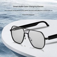 Gafas Inteligentes Tengyan con Lentes Fotocromáticas, Marco de PC+ABS, Carga Magnética, Control Táctil, Música, Llamadas, Monitoreo de Actividad, 70mAh