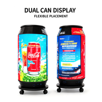 Écran LED cylindrique haute luminosité P2 pour réfrigérateur, affichage numérique LED pour canettes, écran LED publicitaire