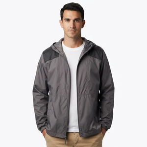 <b>Men's</b> High Quality Satin Windbreaker <b>Jacket</b> with <b>Long</b> Length Hooded Collar Custom Design for Winter Wholesale Price OEM - Product Image 1