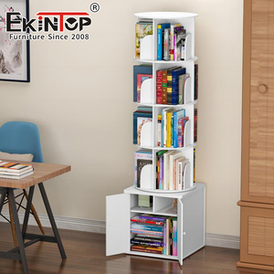 Ekintop – <span class=keywords><strong>bibliothèque</strong></span> blanche polyvalente pour enfants, <span class=keywords><strong>étagère</strong></span> rotative à 360 degrés pour les chambres d'enfants - Product Image 5