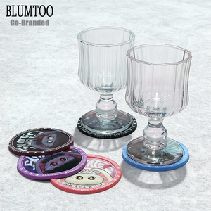 Blumtoo phiên bản độc quyền đế lót ly uống nước bằng nhựa PVC đế lót ly Cốc chống trượt thảm cốc thủy tinh đồ uống phong cách Thỏ - Product Image 4