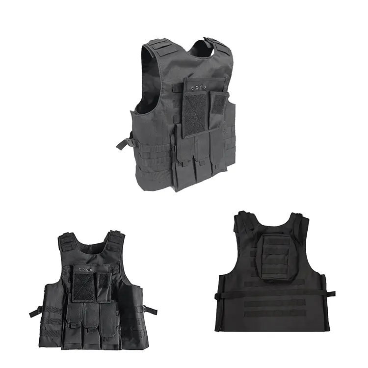 Lightweight Compact Modular Tactical-grade hardware black tactical vest
