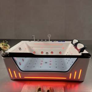 <span class=keywords><strong>Vasca</strong></span> Idromassaggio Moderna PFR in Acrilico Bianco con Luci LED e Cascata, <span class=keywords><strong>Vasca</strong></span> Idromassaggio con Idrogetto - Product Image 1