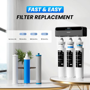 <span class=keywords><strong>Filtre</strong></span> à <span class=keywords><strong>eau</strong></span> par osmose inverse sans électricité, <span class=keywords><strong>sous</strong></span> évier, avec affichage TDS intelligent, auto-remplissage, 800G, certifié NSF CE - Product Image 2
