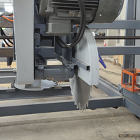 Scie à angle à double lame contrôlée par écran tactile PLC, scie circulaire automatique pour bois rond, pour bois carré