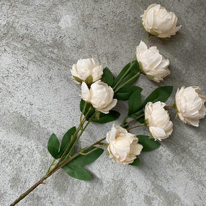ช่อดอกไม้ประดิษฐ์6หัวทำด้วยมืองาน SN-PY03สวยงามทนทานสำหรับงานแต่งงานบ้านโรงแรมถ่ายภาพวันแม่ - Product Image 3