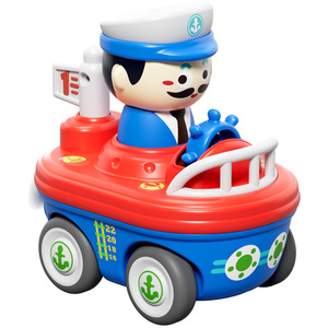 Nouveau Jouet Éducatif Transfrontalier à Tirer et à Pousser, Camion Bleu Marine avec Sifflet, pour Bébé et Enfant, Jouet à Rétrofriction - Product Image 5