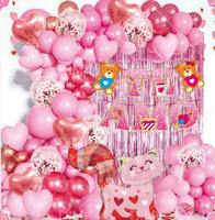 Ensemble de ballons décoratifs sur le thème de la Saint-Valentin espagnole - Ballons en aluminium « Te Amo » (Je t'aime) Joyeuse Saint-Valentin