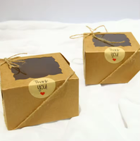 Boîtes de présentation pour pâtisseries : gâteaux, biscuits, desserts, beignets, tartes, portions de pâtisserie – Boîte en kraft durable pour cadeaux avec gaufrage