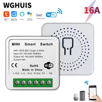 Interrupteur intelligent WiFi Tuya 16A 2 voies, commande vocale via application Zigbee, mini-relais intelligent pour la maison, minuterie compatible Ewelink
