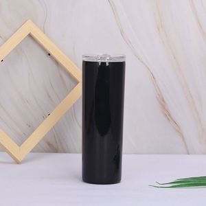 Vaso térmico de acero inoxidable 304 de 20 oz, moderno y minimalista, para bebidas frías, apto para coche, con pajita, ideal para regalos empresariales transfronterizos. - Product Image 4