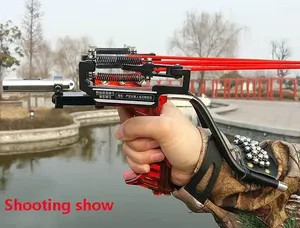 Slingshot de chasse puissant SYQT en métal avec ressort laser et sangle magnétique durable pour la chasse et le tir en plein air - Product Image 6
