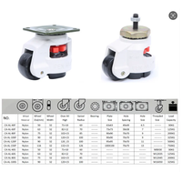 Roulettes pivotantes GD40S Footmaster, roulettes industrielles, roues de charge 60F80F100F150, réglage horizontal de la hauteur