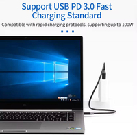 Kabel USB-C ULT-unite 8K 60Hz 100W Thunderbolt 3 Pengisian Daya Cepat