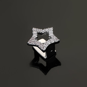 Grillz Dentales en Forma de Estrella, Oro y Plata con Microincrustaciones de Zirconia, Unisex, para Uso Diario, Estilo Hip Hop - Product Image 4
