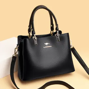 RU 2024 Women's Fashionable Messenger Shoulder Bag Solid Pattern with Two Handles Zipper Closure Free Shipping handbags
