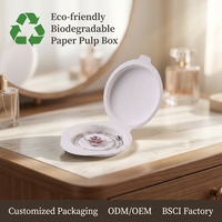 Boîtes d'emballage écologiques en pâte à papier moulée pour colliers et bracelets, boîtes en pâte moulée pour petits bijoux, emballages cadeaux pour ornements