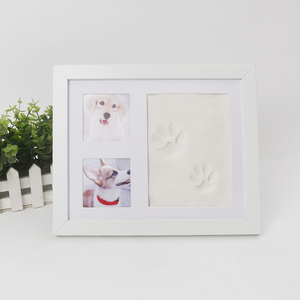 Kit d'<span class=keywords><strong>impression</strong></span> de patte de chien ou de chat <span class=keywords><strong>cadre</strong></span> photo, kit de souvenir d'<span class=keywords><strong>impression</strong></span> de patte d'animal de compagnie avec argile, <span class=keywords><strong>cadre</strong></span> photo en bois pour chiens - Product Image 4