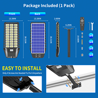 Farola Solar Integrada Súper Brillante de 900 LED IP65 con Baterías Integradas, Equivalente a una Lámpara Halógena de 8000 W