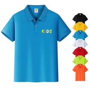 Yumuşak kumaş cilt dostu çocuklar için polo t shirt boys fit yaz polo gömlekler özel logo çocuk t shirt