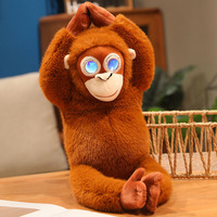 Jouet en peluche singe robot d'intelligence artificielle avec doublure en maille - Anti-stress, lavable, excellent cadeau pour enfants