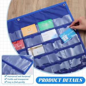 Organizador de Tarjetas de Visita Plegable de Plástico Hecho a Mano con 36 Ranuras, Soporte de Pared para Tarjetas de Visita o de Índice, para Oficina o Hogar - Product Image 4