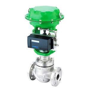 Vanne de régulation pneumatique Covna Control 4-20mA en acier moulé avec bride ANSI 150LB à rappel par ressort - Product Image 1