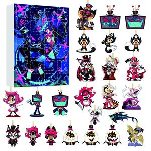 Calendrier de l'Avent en acrylique sur le thème de l'hôtel Hazbin Hell Inn 2025, boîte cadeau, décoration d'arbre, ornements suspendus - Product Image 2