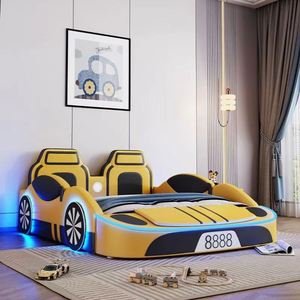 Race Car Kids <b>Bed</b> Multi Functional Storage Design with Safety Guardrails <b>Space</b> <b>Saving</b> Single <b>Bed</b> for Boys Small Rooms - Product Image 4