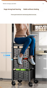Estantes de Almacenamiento Premium Multifuncionales Deslizantes y Giratorios de <span class=keywords><strong>Acero</strong></span> <span class=keywords><strong>Inoxidable</strong></span> para Cocina, Sala de Estar, Baño, Armario y Alimentos - Product Image 5