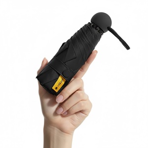 Mini Compact Modern Manual 5-Fold UV Protection <b>Umbrella</b> with Custom Logo and EVA Case - Product Image 1