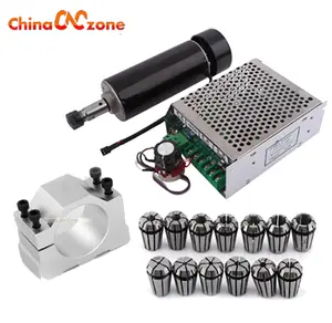 Trục Chính CNC Tự Làm 500W Làm Mát Bằng Không Khí Mach3 Thống Đốc Cung Cấp Điện 52MM Kẹp ER11 Collet Atc Trục Chính