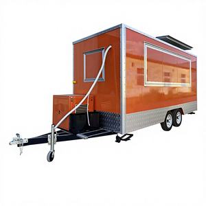 Carrito de Comida Cuadrado de Acero Inoxidable SANSHELL <span class=keywords><strong>FR500</strong></span> de Alta Calidad, Cocina Móvil China para Pizza Rápida sobre Ruedas, Certificado CE, Fácil de Limpiar - Product Image 1