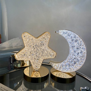 Lámpara de Noche LED de Cristal con Forma de Estrella, Lámpara Decorativa de Ambiente, Funciona con Batería, Regalo Romántico para Dormitorio, Mesita de Noche, Creativa - Product Image 3