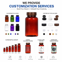 Botol Kosmetik Shampoo PET Amber 225CC dengan Tutup Flip-Top Emas dan Sablon untuk Blueberry Lutein