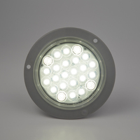 4 "Round White 24 LED Trailer Tail Lights Reverse Back up Trailer Lights for RV Trucks