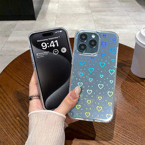 Custodia per telefono cellulare con cuore <span class=keywords><strong>trasparente</strong></span> per iPhone 15 16 <span class=keywords><strong>Samsung</strong></span> A14 A15 A34 A52 <span class=keywords><strong>A53</strong></span> A54 Google 8 8A 8 Pro <span class=keywords><strong>Cover</strong></span> - Product Image 2