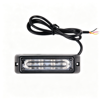 Feux de signalisation d'urgence à LED 4W, 8 modes stroboscopiques, montage latéral, boîtier en alliage d'aluminium, multicolores, clignotants, pour tout-terrain