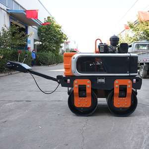 Đi Bộ Phía Sau Loại Đôi Trống Rung Con Lăn Xăng Diesel Nhỏ Nén Nén Con Lăn Máy Nén Tay Mini Đường Con Lăn - Product Image 2