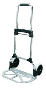 2-колесная складная тележка для покупок TPR + PP, алюминиевая ручная тележка с емкостью 90 кг - Product Image 3