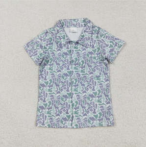 เสื้อโปโลแขนสั้นลายพรางสำหรับเด็กผู้ชาย ลายพรางแบบภาคใต้ มีกระดุม - Product Image 3