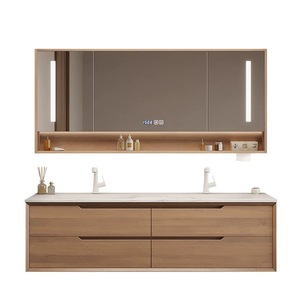Juego de tocador impermeable para hotel moderno, muebles de baño debajo del fregadero con escurridor de cobre, diferentes tamaños disponibles - Product Image 5