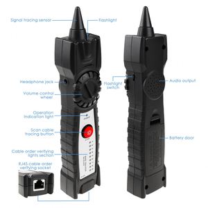เครื่องตรวจสอบสายเคเบิลสำหรับงานมืออาชีพ พร้อมหูฟังสำหรับโทรศัพท์ อินเทอร์เน็ต และสายไฟ - Product Image 6