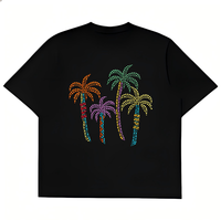 Transfert thermocollant personnalisé en strass motif palmier pour l'été, idéal pour les t-shirts