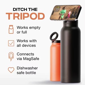 Custom Logo 304 Stainless Steel Insulated Water Bottle 24h <b>Hot</b> <b>Cold</b> Sports Flask with Phone Holder for Outdoor Travel - Product Image 5